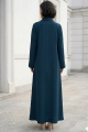 Soft luxury crepe Abaya deep dark green 064