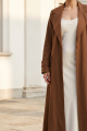 عباية لينين لون بني هادئ 088