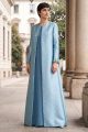 Abaya luxury taffeta metallic blue color 010164