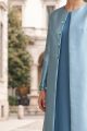 Abaya luxury taffeta metallic blue color 010164