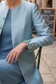 Abaya luxury taffeta metallic blue color 010164