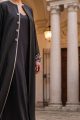 عباية من قبل التافتا رمادي خشبي داكن 010165
