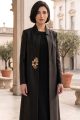 Abaya luxury taffeta black color 010161