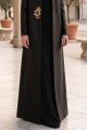 Abaya luxury taffeta black color 010161