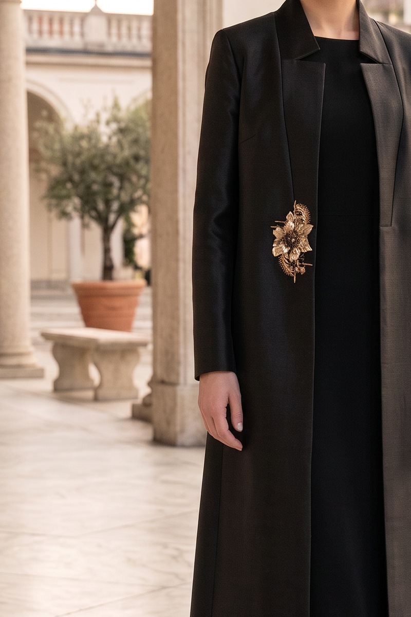 Abaya luxury taffeta black color 010161