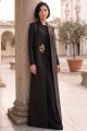 Abaya luxury taffeta black color 010161