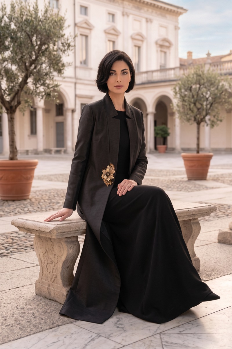 Abaya luxury taffeta black color 010161