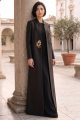 Abaya luxury taffeta black color 010161