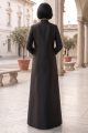 Abaya luxury taffeta black color 010161