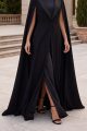 Abaya Luxury premium black crepe 034
