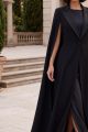Abaya Luxury premium black crepe 034