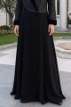 عباية كريب أسود قاتم مع جاكار 0103