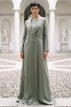  Abaya linen calm olive green color 010151