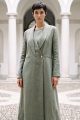  Abaya linen calm olive green color 010151