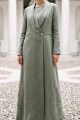  Abaya linen calm olive green color 010151