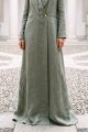  Abaya linen calm olive green color 010151