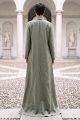  Abaya linen calm olive green color 010151