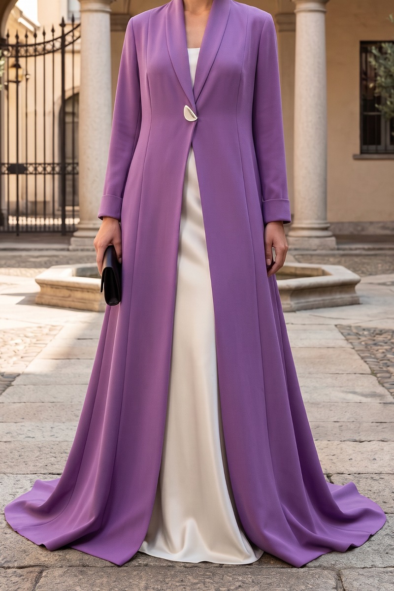 Abaya luxury crepe matt purple color 010143