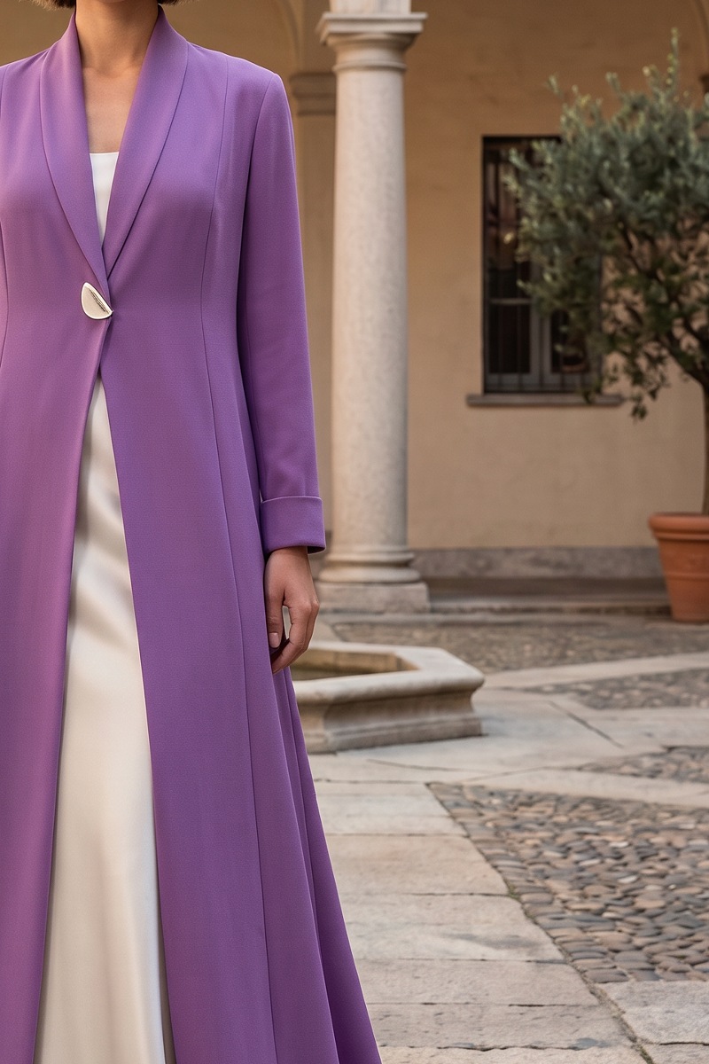Abaya luxury crepe matt purple color 010143