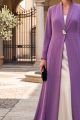 Abaya luxury crepe matt purple color 010143