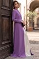 Abaya luxury crepe matt purple color 010143