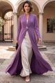 Abaya luxury crepe matt purple color 010143