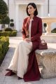 Abaya premium high quality taffeta in rich color of burgundy 010159