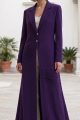 Abaya crepe dark purple 010139