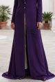 Abaya crepe dark purple 010139