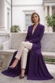 Abaya crepe dark purple 010139