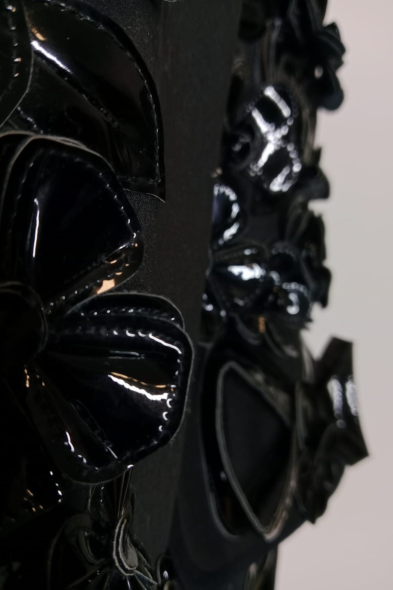 Abaya luxury matt black linen 010149