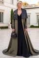 Abaya taffeta green olive color 010171