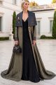 Abaya taffeta green olive color 010171