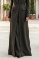 Abaya luxury linen  brown 010173