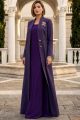 Abaya premium linen rich dark purple 010170