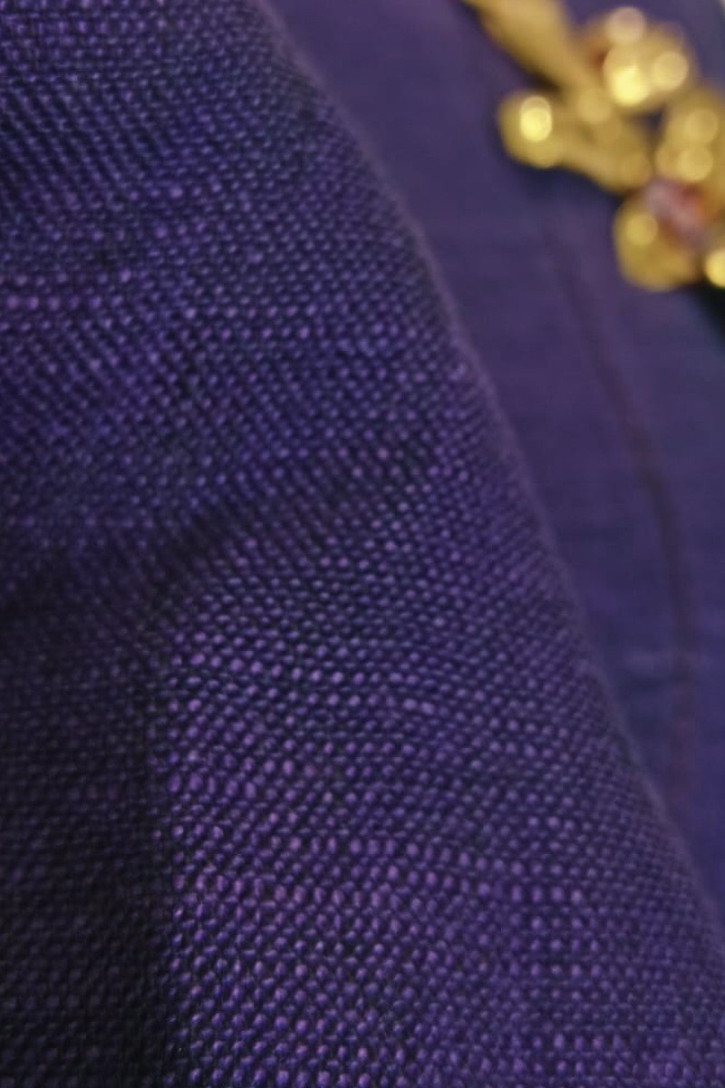 Abaya premium linen rich dark purple 010170