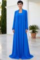 Abaya luxury crepe blue color 010183