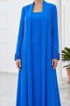 Abaya luxury crepe blue color 010183