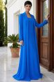 Abaya luxury crepe blue color 010183