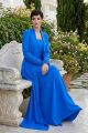 Abaya luxury crepe blue color 010183