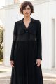 Abaya black Crepe and Tafta 01014 Abaya black Crepe and Tafta 01014