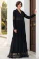 Abaya black Crepe and Tafta 01014 Abaya black Crepe and Tafta 01014