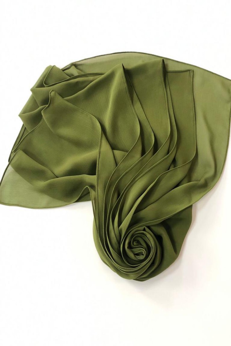 سكارف أخضر زيتي 030
