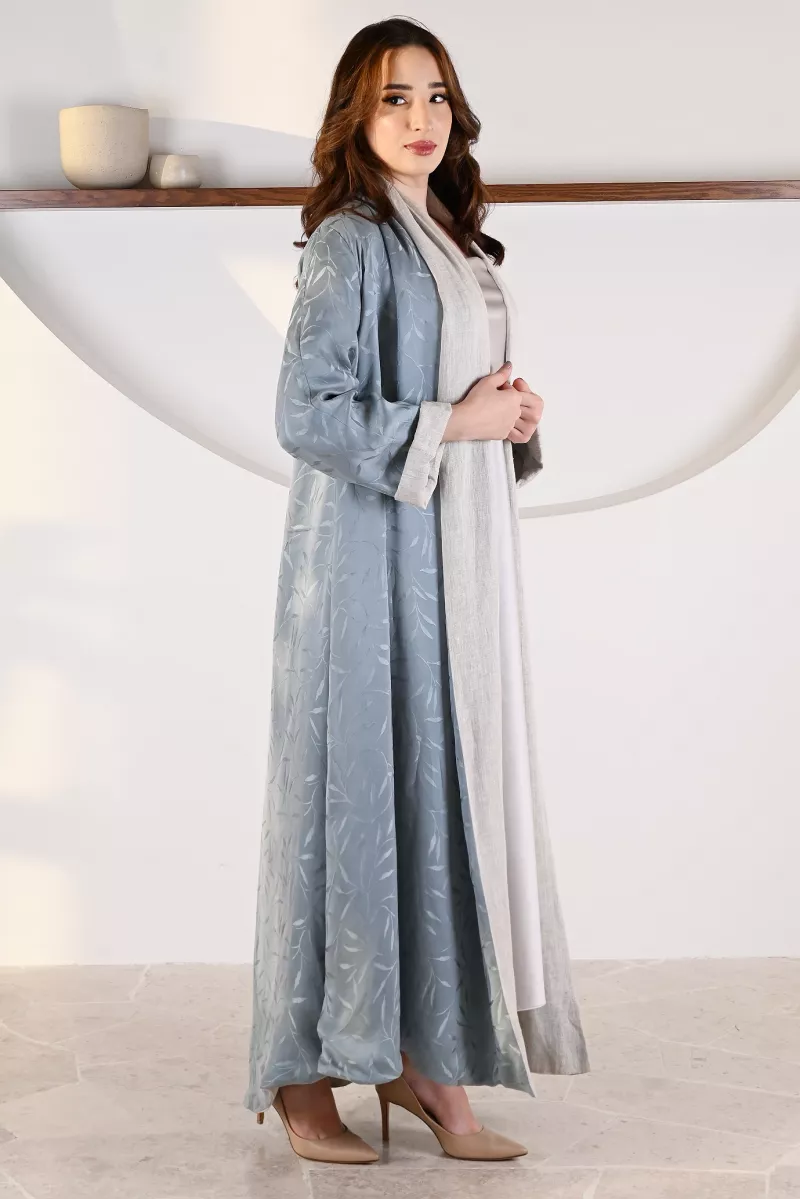 عباية 01054 عباية قابلة للعكس من الكتان الناعم