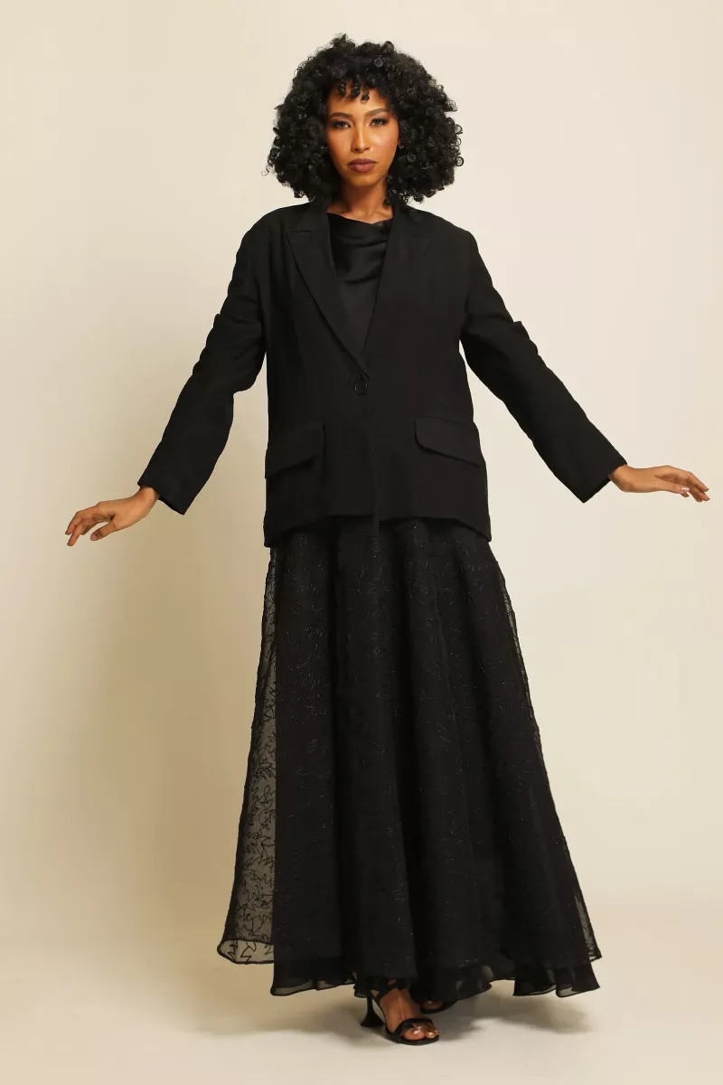 عباية لينين فاخر و كريب بستايل جاكت 038