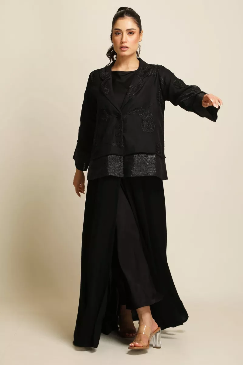 عباية لينين فاخر و كريب بستايل جاكت 037