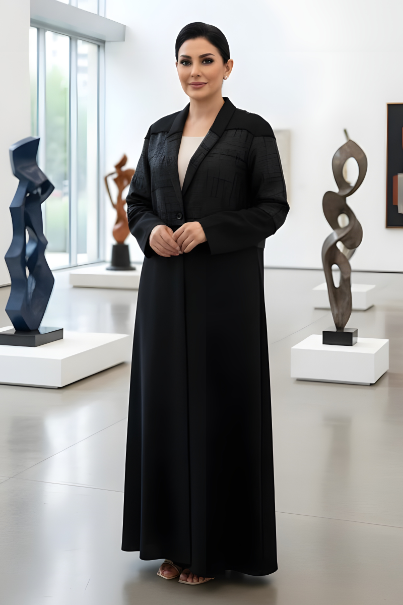 عباية كريب مع جاكار 0105 عباية كريب مع جاكار 0105