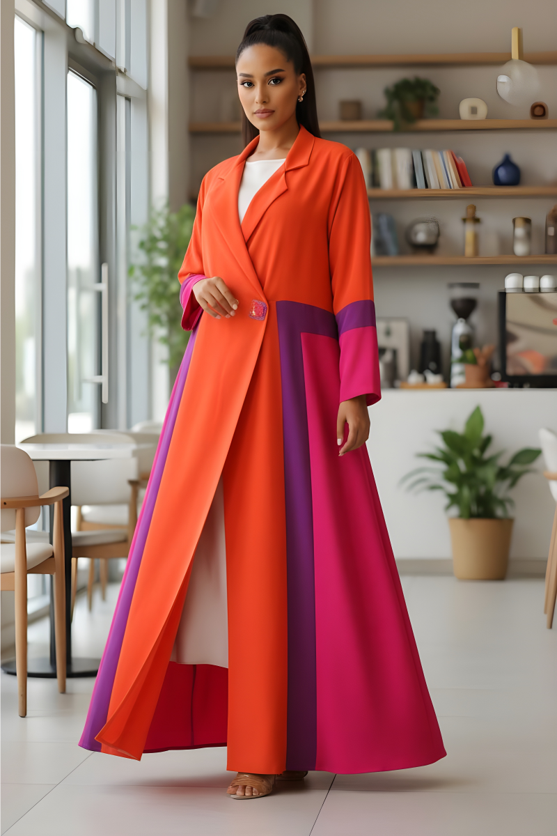 عباية كريب ناعم ملونة 072