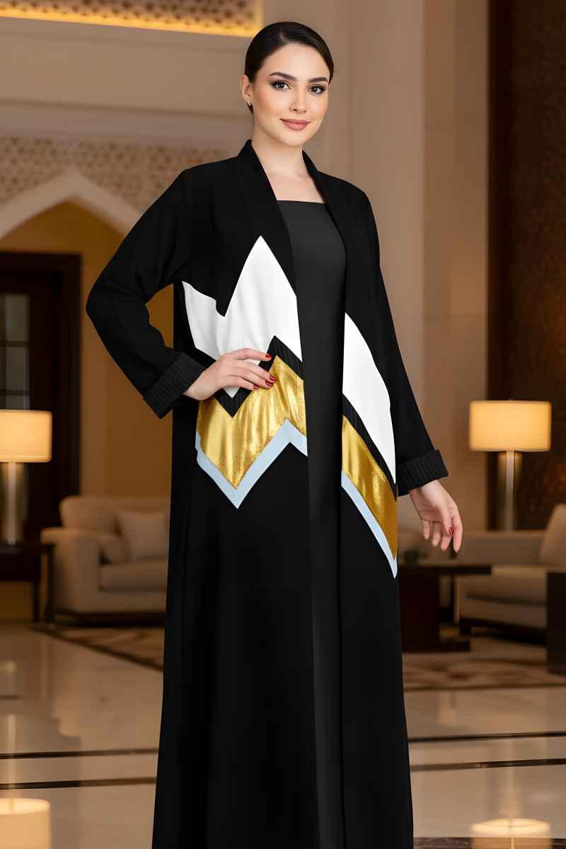 عباية كريب و مخمل 01030 عباية كريب و مخمل 01030