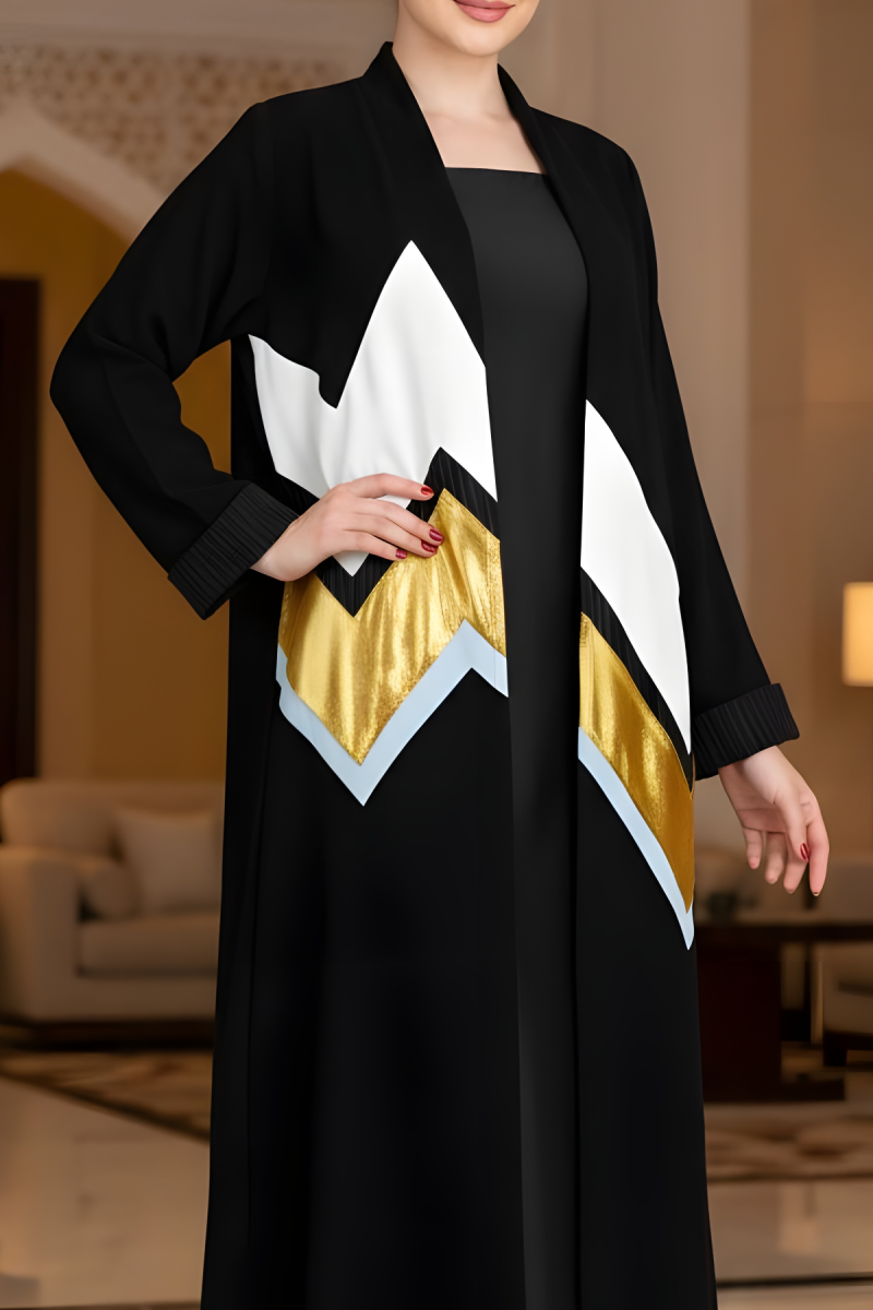 عباية كريب و مخمل 01030 عباية كريب و مخمل 01030